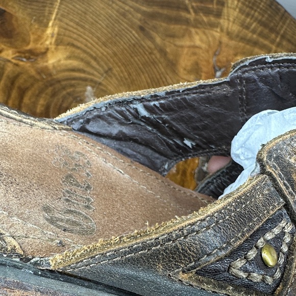 Guess Y2K Studded Distressed Brown Leather Sandals Mens Size 9 - Picture 10 of 14